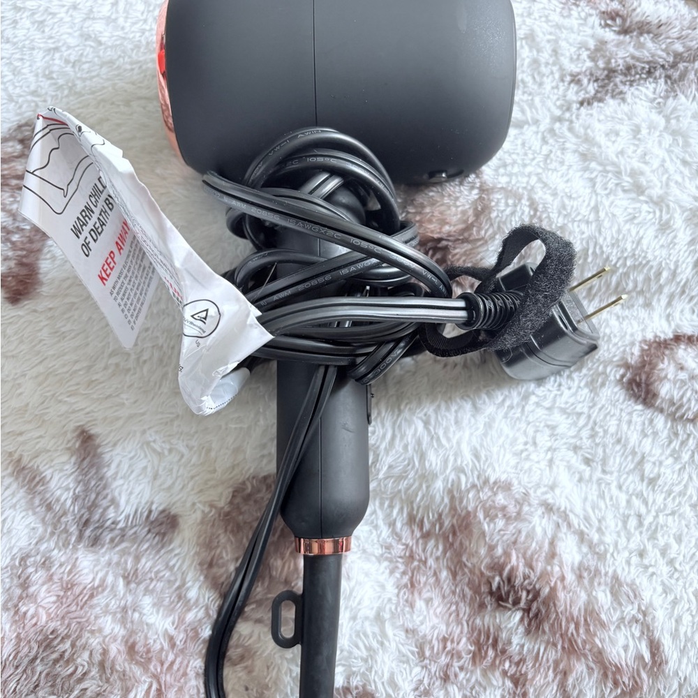 Black Hair Dryer with Rose Gold Accents